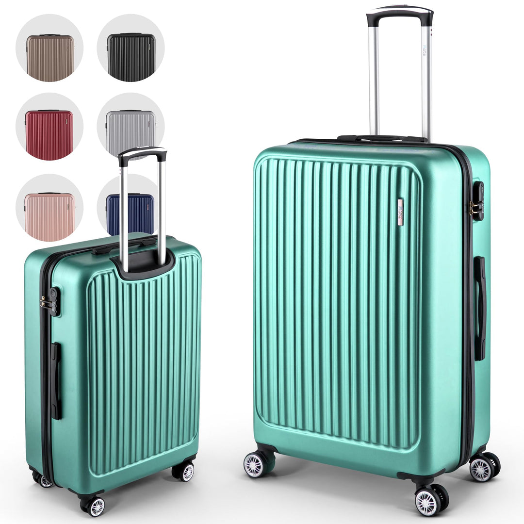 Easy Move Koffer Gross XL 74x50x35cm - Stabiler Hartschalenkoffer Reisekoffer mit 4 Rollen 360° leis