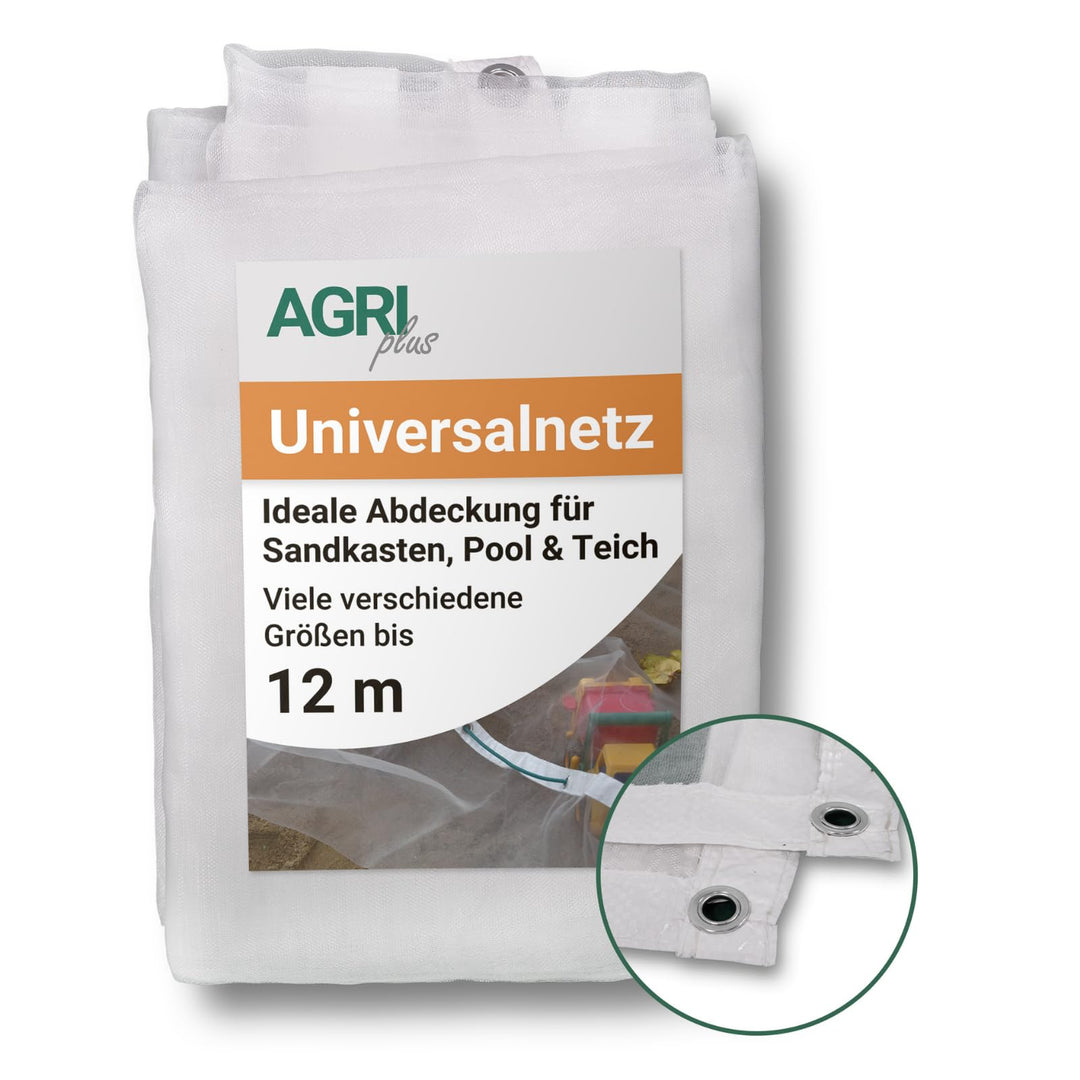 AGRI plus Universalnetz für Sandkasten, Pool &amp; Teich | 4 x 5 m | Verschiedene Masse | Netz engmaschi