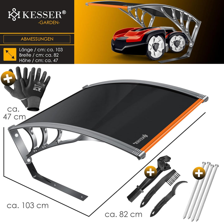 KESSER® Mähroboter Garage Dach Carport Überdachung für Rasenmäher Rasenroboter Automower Garten Witt