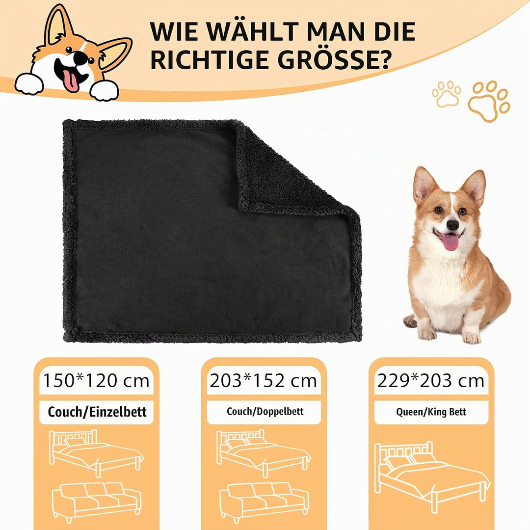Wasserdicht Hundedecke Katzendecken Waschbar, wasserdichte Decke für Grosse Hunde Sofaschutz Couch Ü