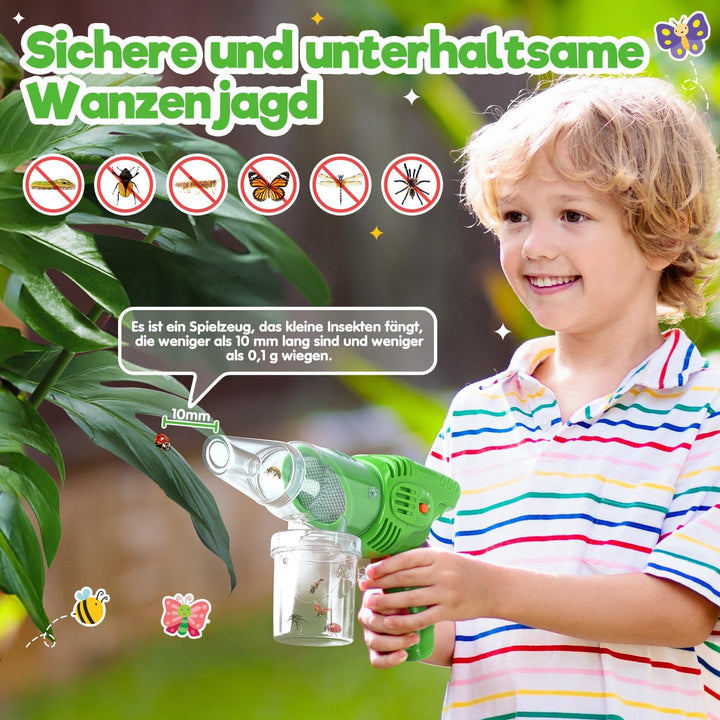 PLAY Forscherset für Kinder, Entdecker Set, Mit Insektenfänger, Insektenbox, Schmetterlingsnetz, Lup