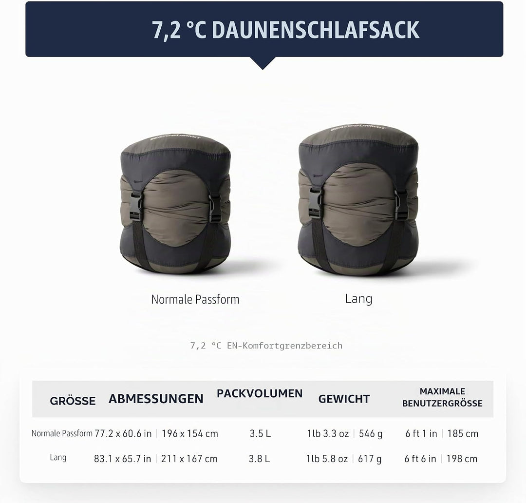 Sea to Summit Traveller Daunenschlafsack Decke Regular 45 Grad, Regular 45 Grad