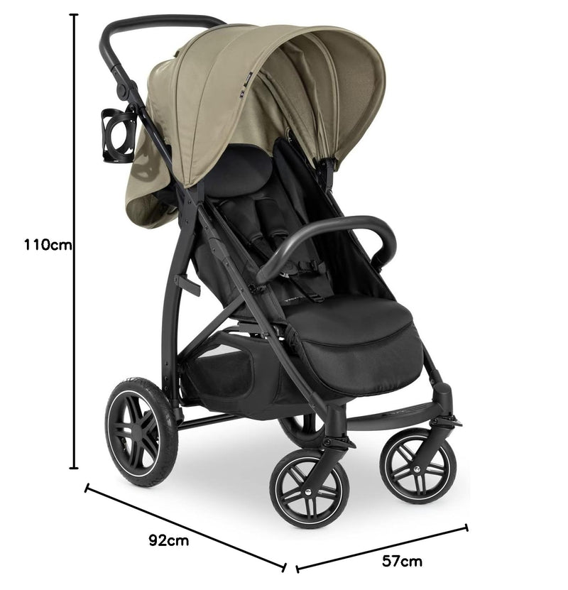 Hauck Buggy Rapid 4D Air, bis 25 kg, Schnell Faltbar, Sonnen Verdeck UPF 50 +, Lufträder und Gummirä