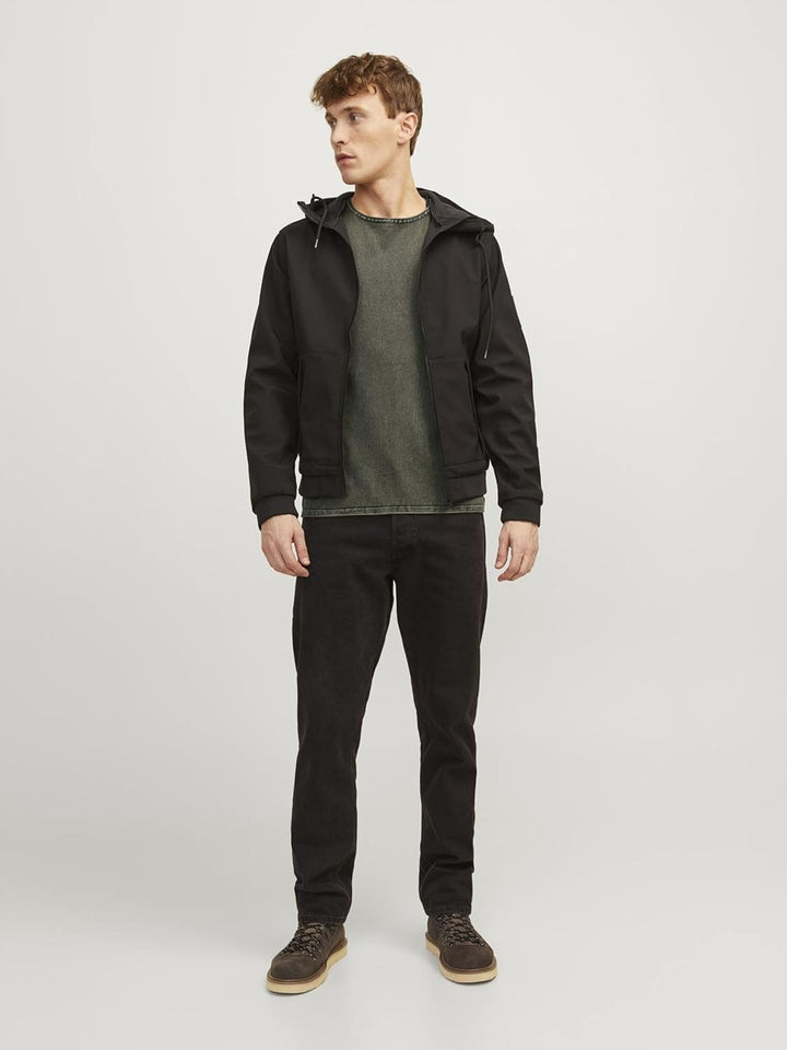 JACK & JONES Male Strickpullover mit Rundhals Einfarbig Strickpullover mit Rundhals XL Dusty Olive,