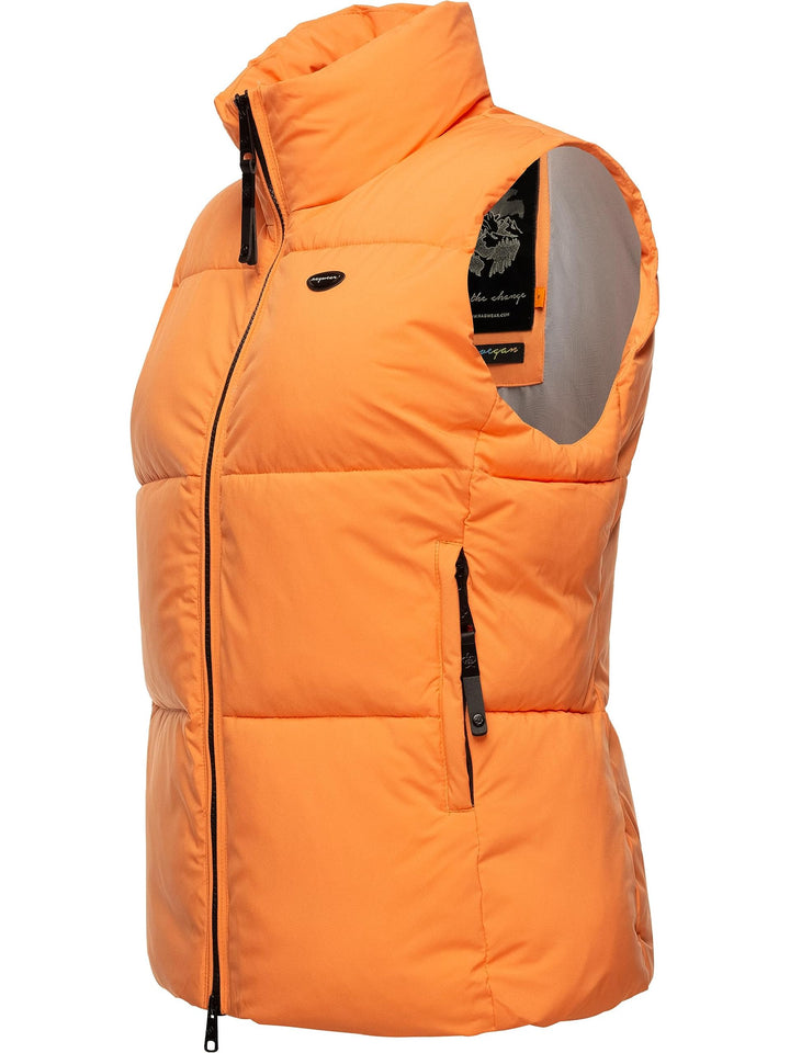 Ragwear Damen wasserdichte Übergangsjacke Outdoorjacke Steppweste Ailish XS-6XL, Papaya
