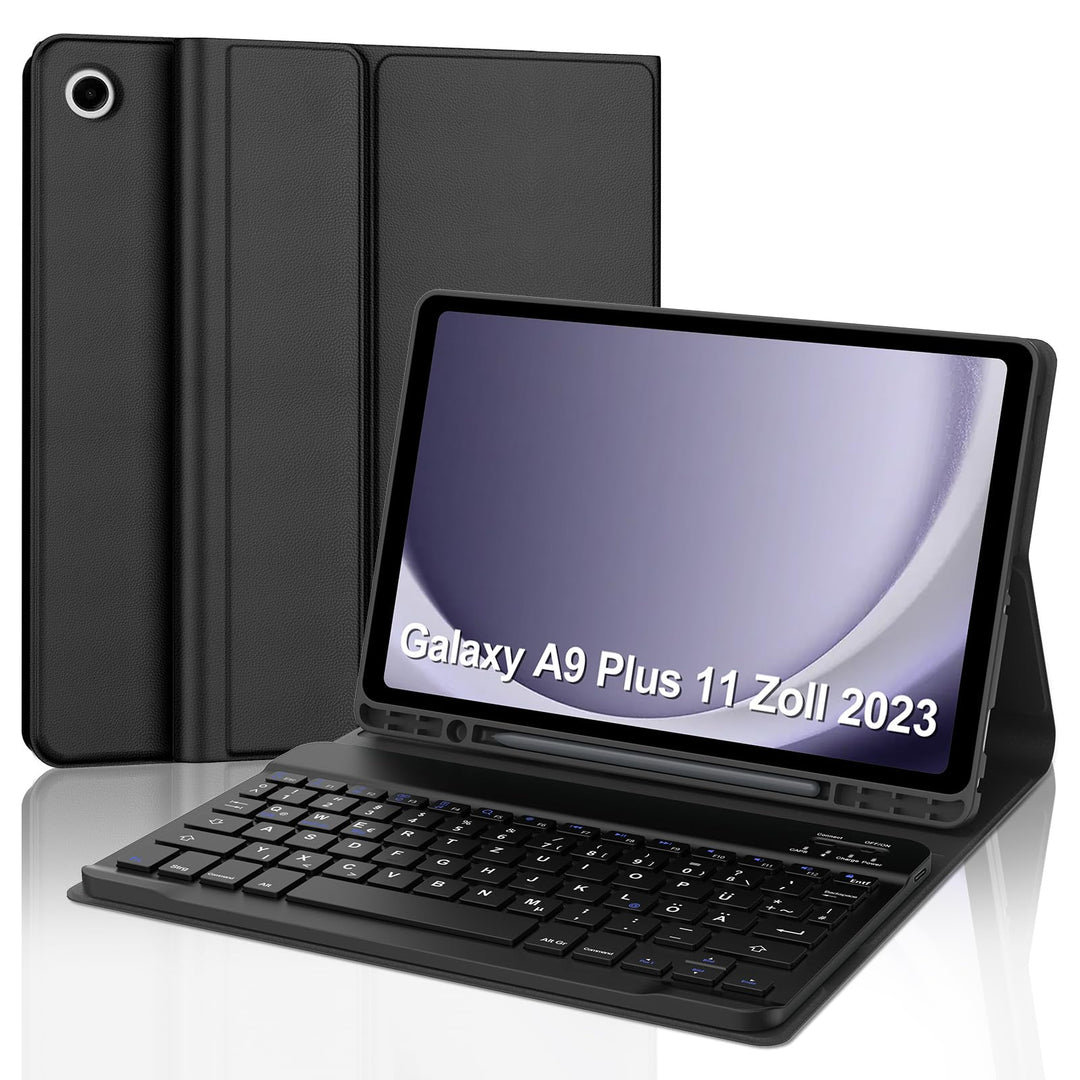 Tastatur für Samsung Galaxy Tab A9+ 11 Zoll 2023 (SM-X210/X215/X216/X218) Schwarz Schwarz, Schwarz S