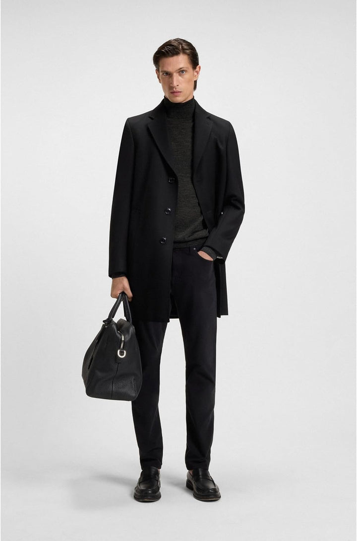 BOSS Rollkragenpullover MUSSO Langarm Strick anthrazit L Anthrazit, L Anthrazit