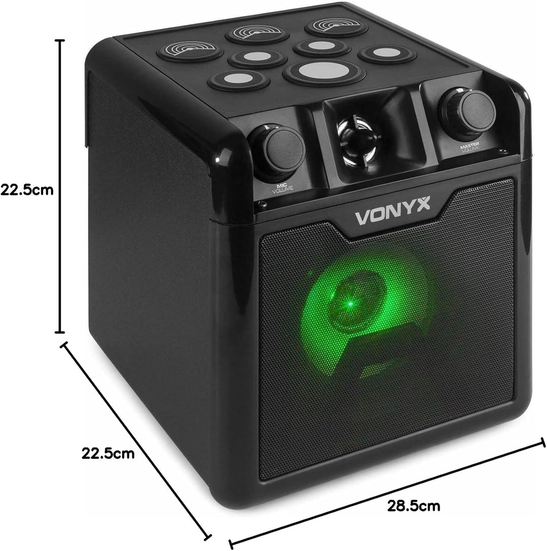 Vonyx SBS50B-DRUM Karaoke Maschine für Kinder mit Drum Pads, inkl. Mikrofon, Bluetooth, Party Lautsp
