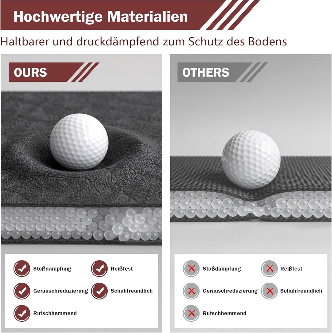 Stepwaver XXL-Fitnessmatte, 183x122 / 213x152 / 243x152cm (6mm) Dicke Trainingsmatte für Heimstudio