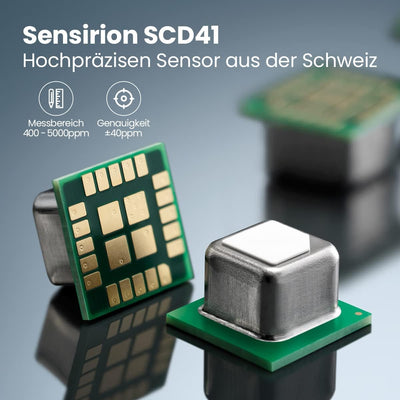 Newentor CO2 Messgerät, 4 CO2-Konzentrationsstufen mit Alarm und Lüftungsempfehlungen, Batteriebetri