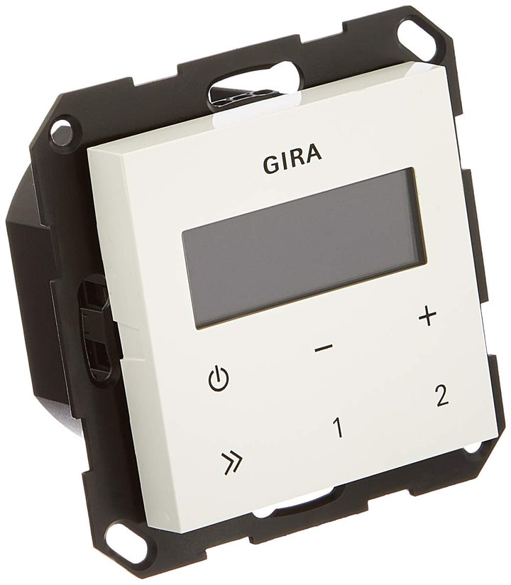 Gira 228403 Unterputz-Radio RDS ohne Lautsprecher ST55, reinweiss-glänzend Single, Single