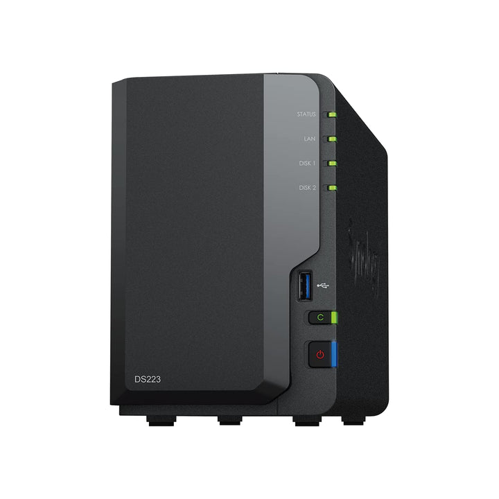 Synology DS223 2-Bay Desktop NAS Lösung 8TB installiert mit 2x Seagate HAT3300 4TB Festplatten Synol