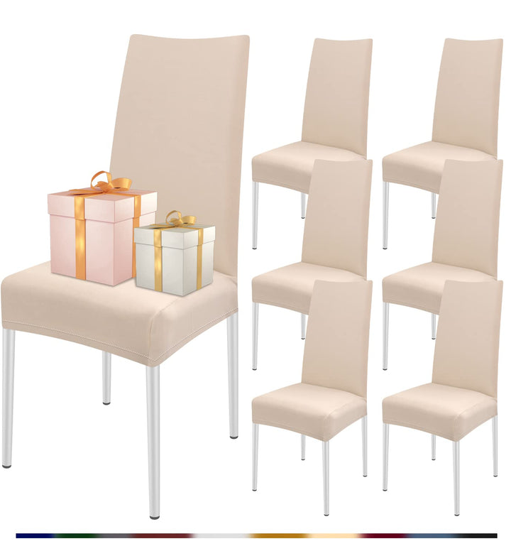 FIGOOO Stuhlhussen 6er Set Stretch Stuhlhussen für Esszimmerstühle Elastisch Moderne Universal Stuhl