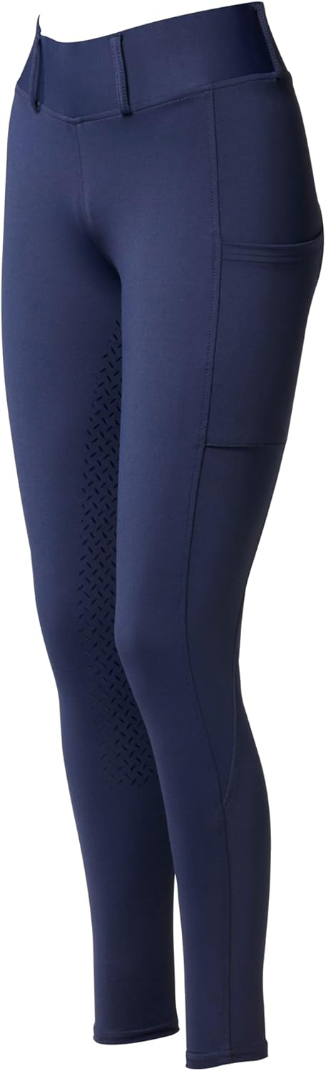 PFIFF 103100 Damen Reitleggings „Selina“ mit Handytasche M Blau, M Blau
