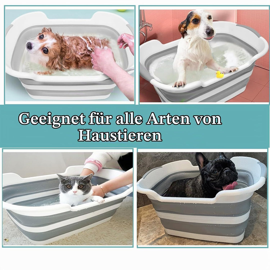 Wocemo Multifunktionaler faltbarer Hundepool, tragbare Badewanne für Haustiere für den Innen- und Au