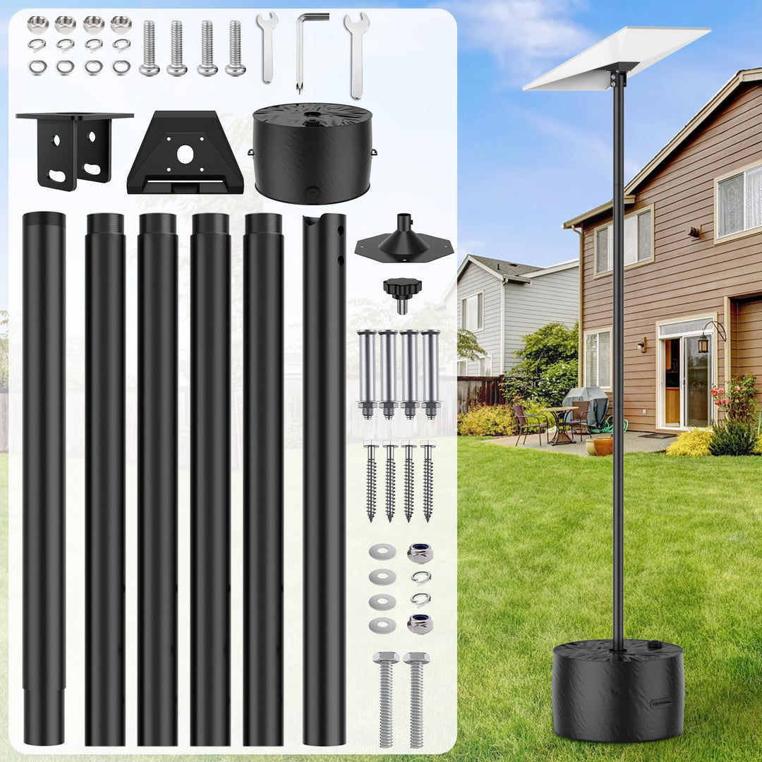 Starlink Gen 3 Halterung IMAYCC 7.9 FT Verstellbare Starlink Gen 3 Pole Mount Kit mit Starlink Gen 3
