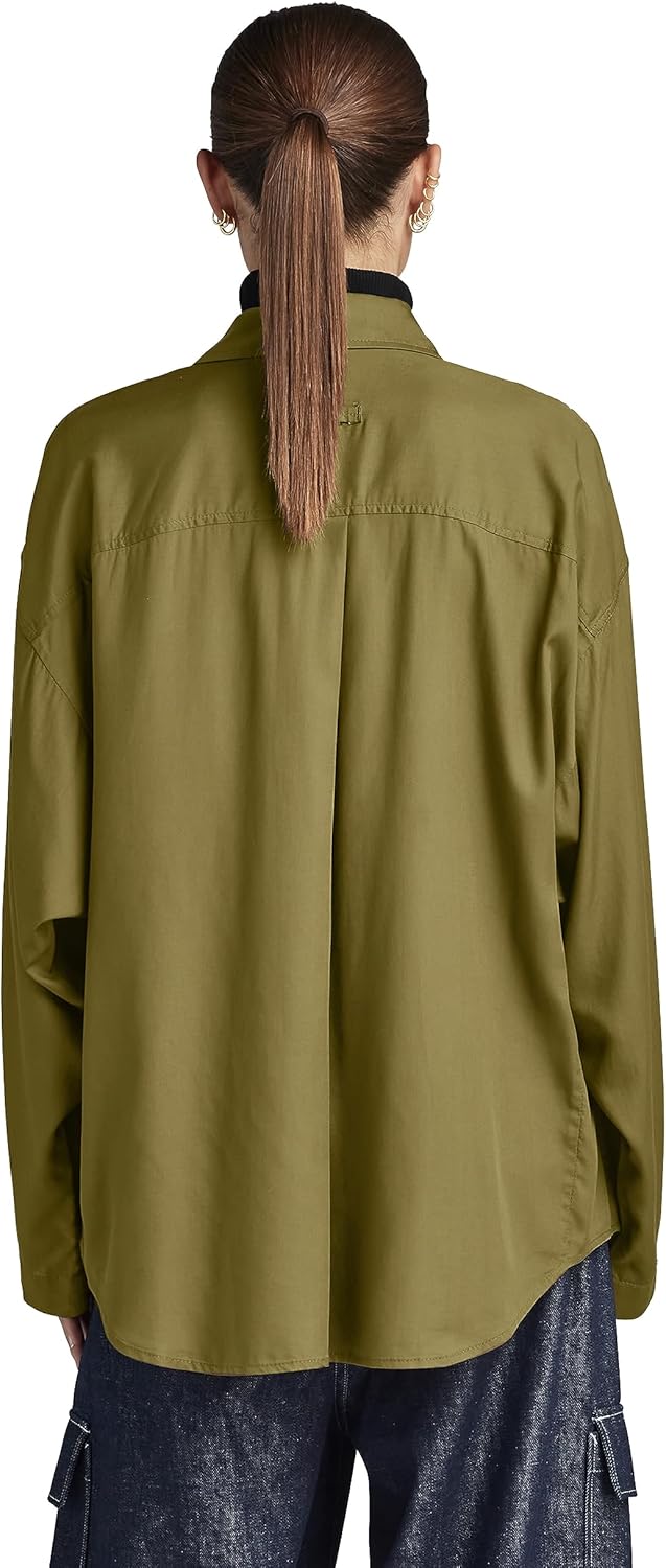 G-Star Damen Loose Pocket Shirt L Grün (Dark Olive D23819-d297-c744), L Grün (Dark Olive D23819-d297