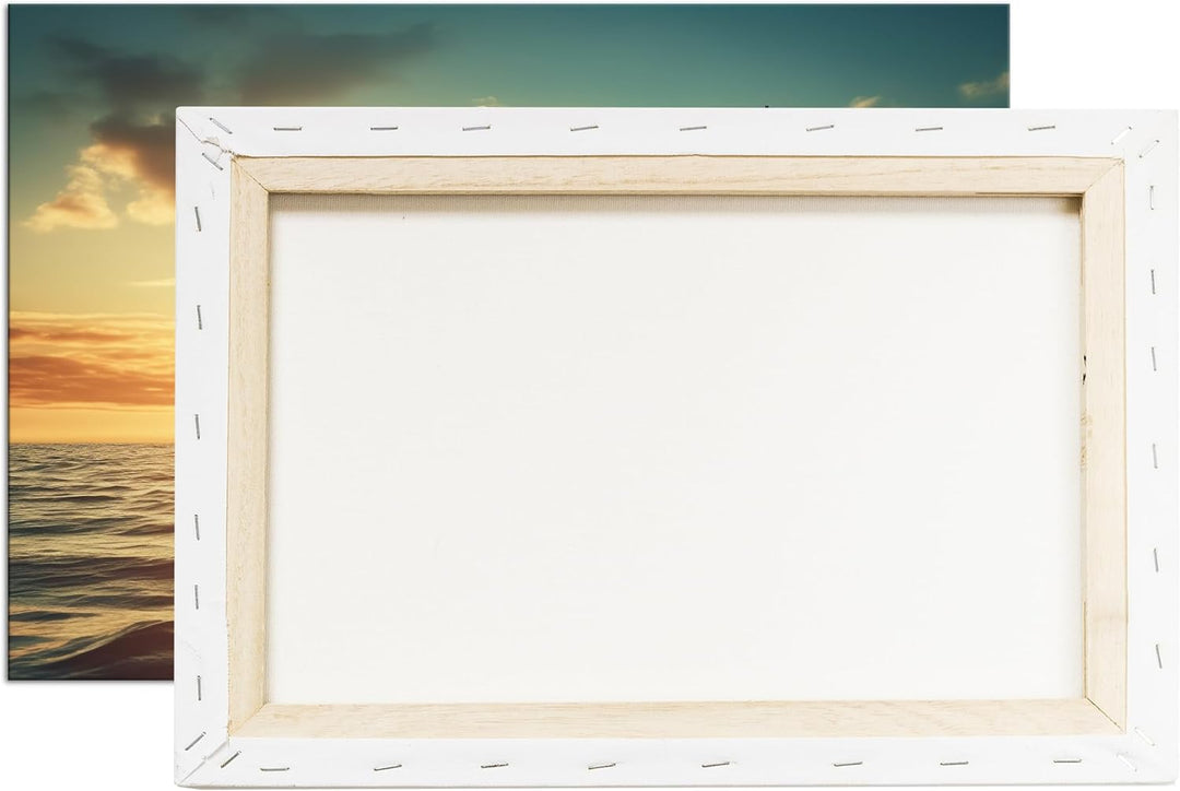 deyoli Segelboot im Ozean Format: 80x60 cm als Leinwandbild, Motiv fertig gerahmt auf Echtholzrahmen
