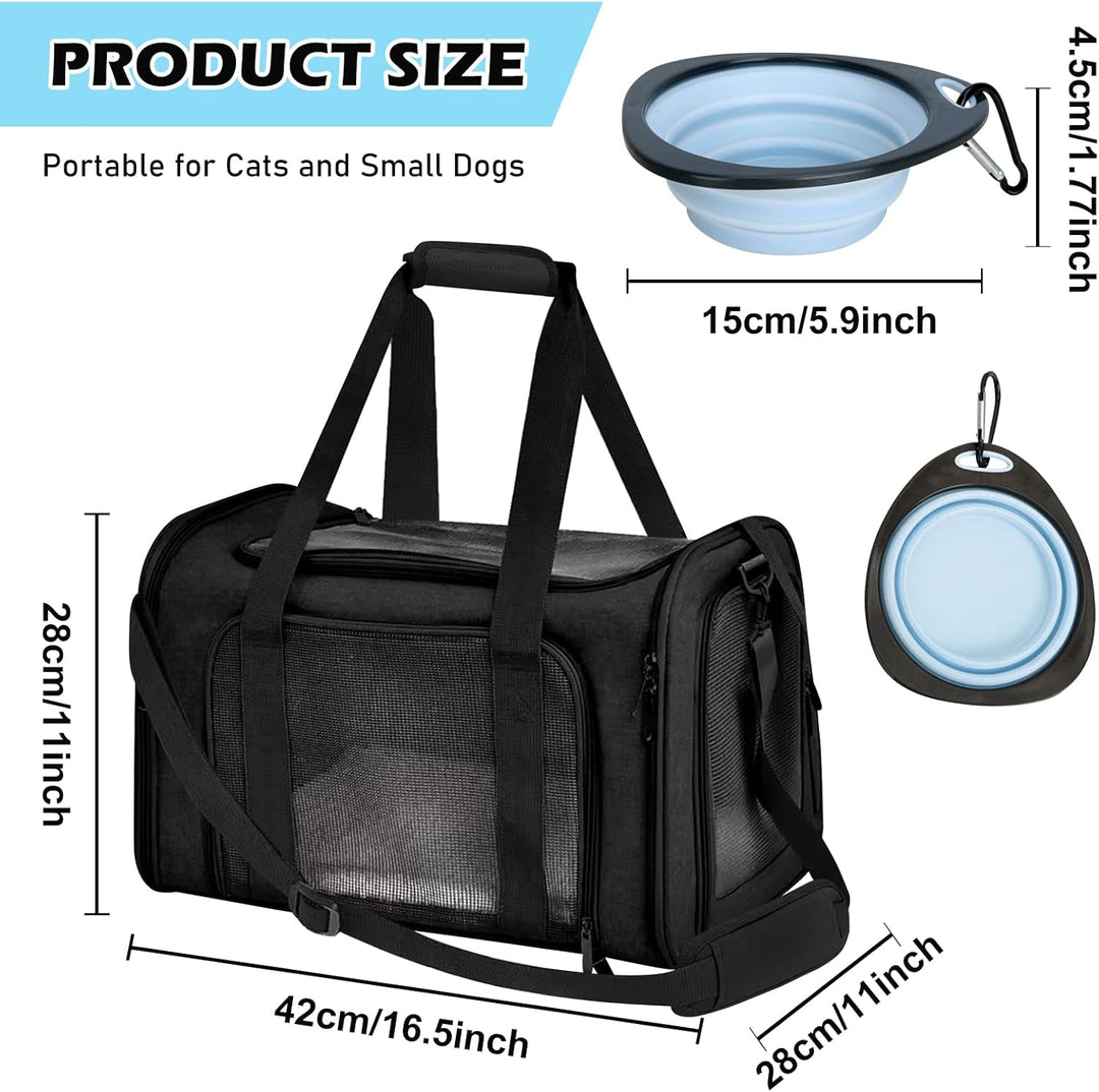 BYZESTY Transportbox Katze Hund Katzentransportbox Hundebox Faltbar Hundetransportbox Katzen Transpo