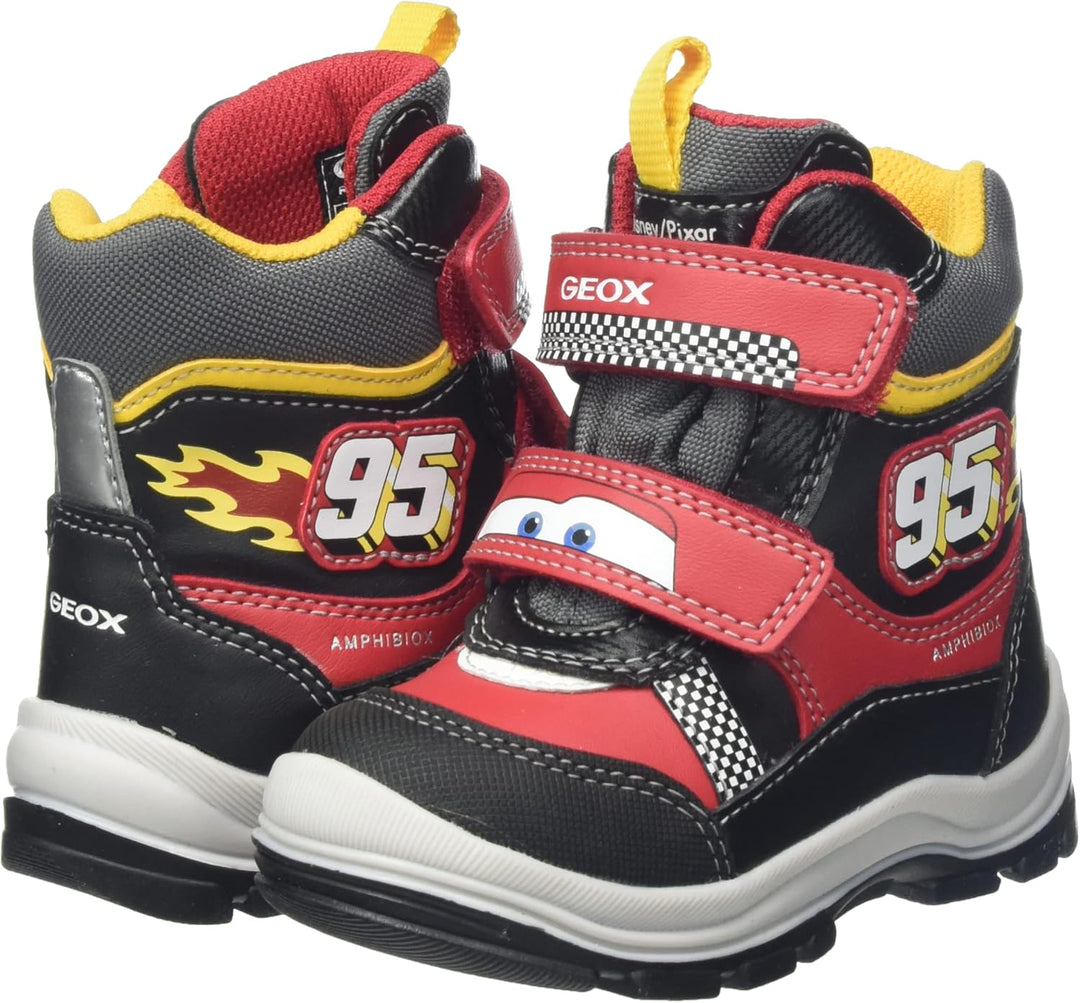 Geox Jungen B Flanfil Boy B AbxANKLE BOOTS 22 EU Red Black, 22 EU Red Black