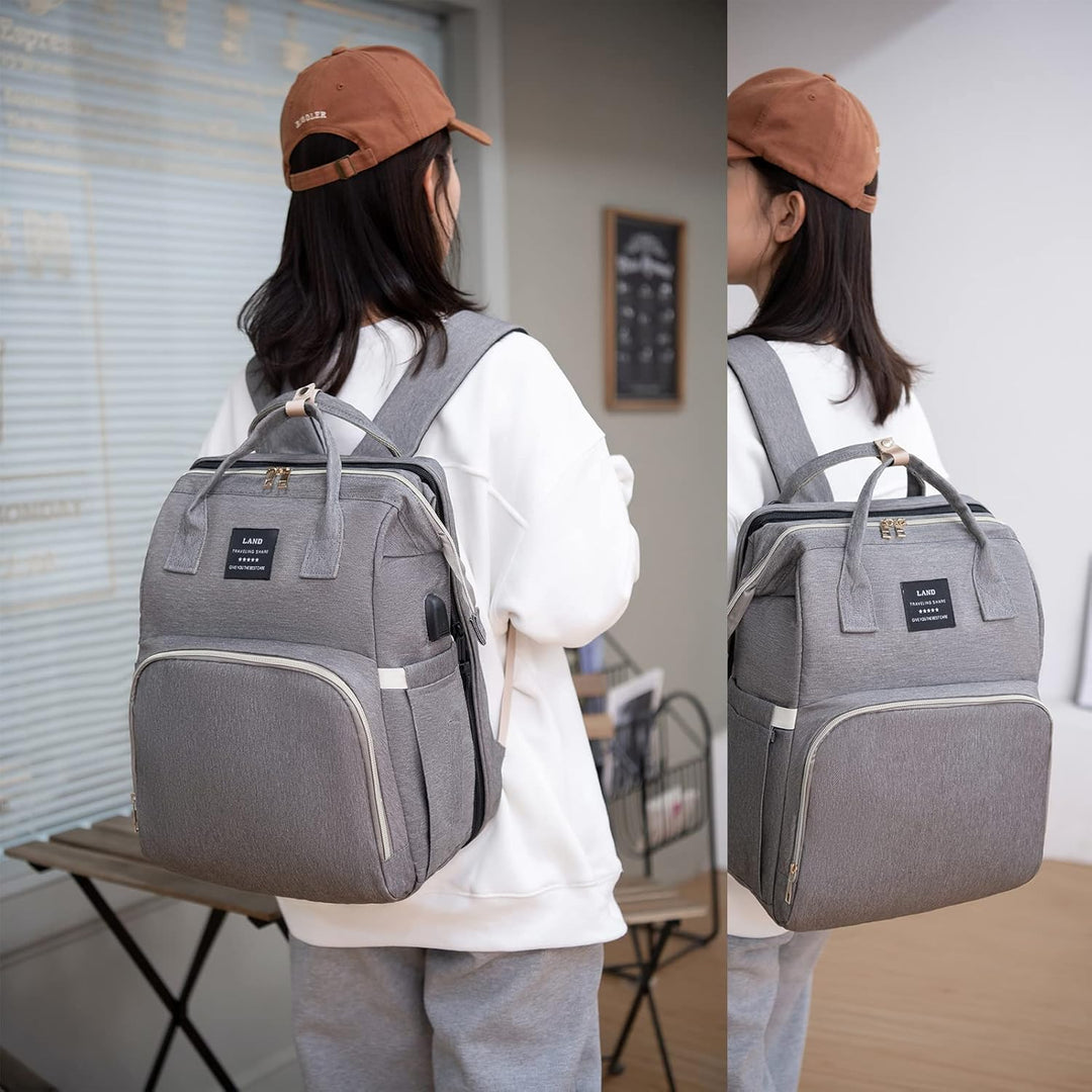 LEcylankEr Wickelrucksack mit Babybett - Grosse Wickeltasche Rucksack mit Wickelauflage & Isoliertas