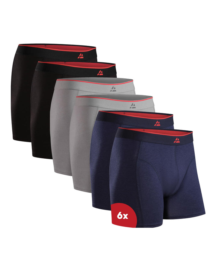 DANISH ENDURANCE 6er Pack Bambus Boxershorts Herren, Superweich & Elastischer Bund, Ohne Zettel, Atm