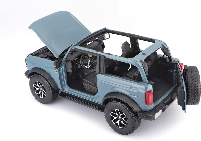 Maisto Ford Bronco Badlands (2020): Modellauto im Massstab 1:18, ohne Türen, Motorhaube und Heckklap