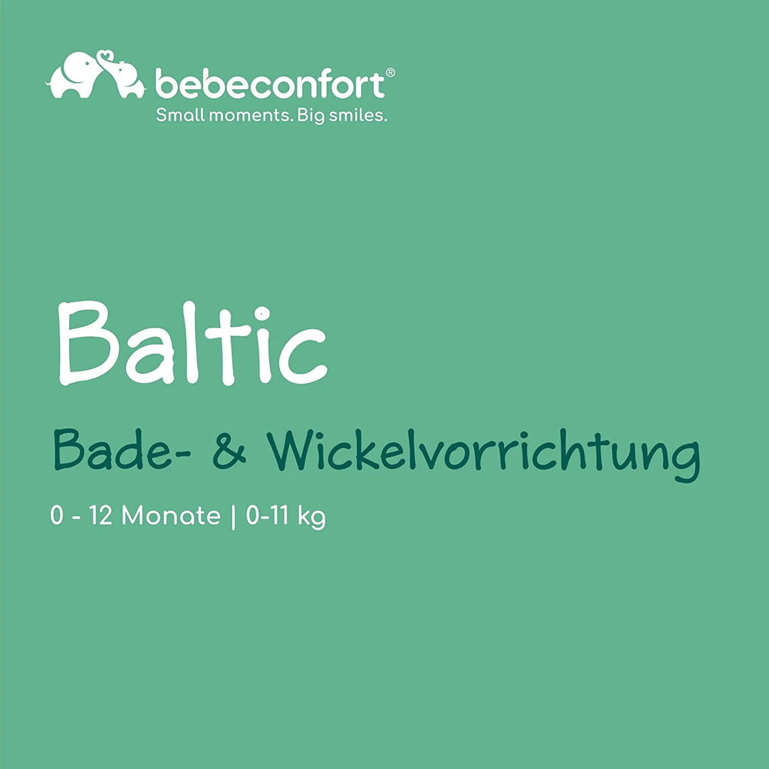 Bebeconfort Baltic Wickelauflage mit Badewanne, faltbar, kompakt, inklusiv gepolsterter Matratze, Fa