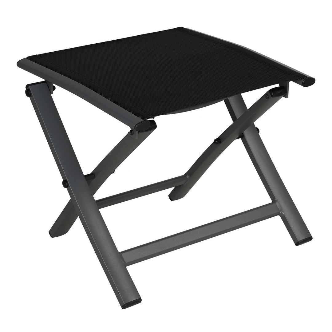 Grand patio Gartenhocker, Klapphocker aus Aluminium und Textilene, Wetterfest und leicht Trocknend,