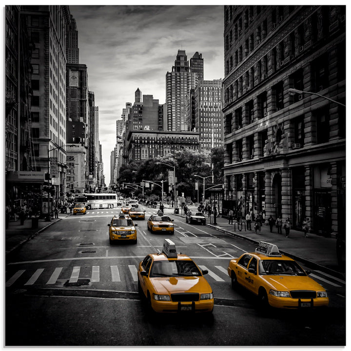 ARTland Glasbilder Wandbild Glas Bild einteilig 40x40 cm Quadratisch Amerika New York City Manhattan