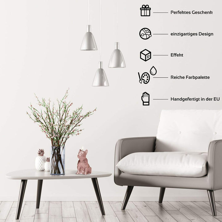 Candellana Handmade Bulldog Low-Poly Kerze Geschenk- Lustig - Dekorative Kerze - Home Décor - Gesche
