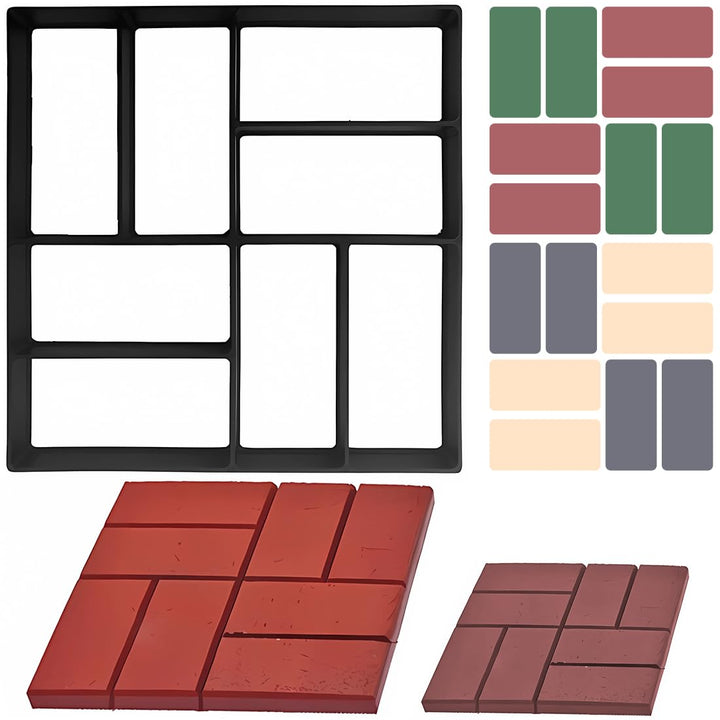 Betonform Gehweg Form Von Schwarz Schalungsform Giessform Diy Plastikformen Für Beton Gehwegplatten