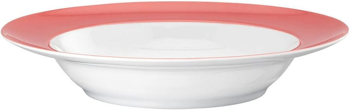 Thomas Sunny Day Soft Red Suppenteller 23 cm - Porzellan Teller mit Fahne, Salatteller, Serviertelle
