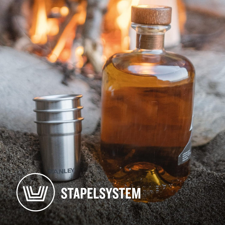 STANLEY 1913 Adventure Nesting Schnapsgläser Set 59 ml - Shotgläser aus Edelstahl - BPA-Frei - Stape