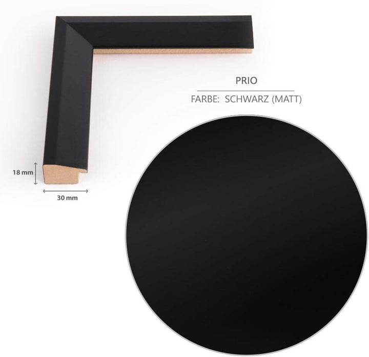 Bildershop-24 Puzzlerahmen PRIO 80x120cm Schwarz (matt) für ca. 2000-3000 Teile, Schwarz (Matt)