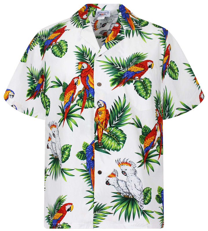 Pacific Legend Original Hawaiihemd Kurzarm Herren Kurzarm Button-Down Front-Tasche Hawaii-Print Kaka