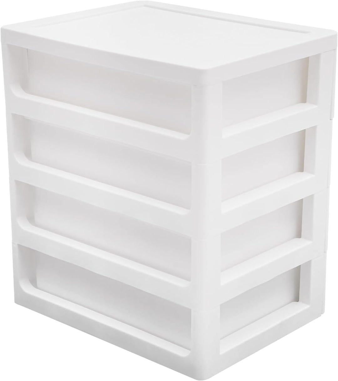 Schreibtisch-Organizer 4 Schubladen Aufbewahrungsbox PP Organizer-Aktenschränke Kunststoff Schublade