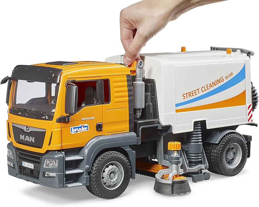 bruder 03780 - Man TGS LKW Strassenreinigung - 1:16 Kehrmaschine Reinigungs-Fahrzeug Kommunalarbeite