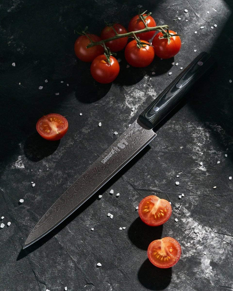 SAMURA Damascus Tranchiermesser, 67 Lagen Damaststahl SD 67-0045M, 19,5 cm