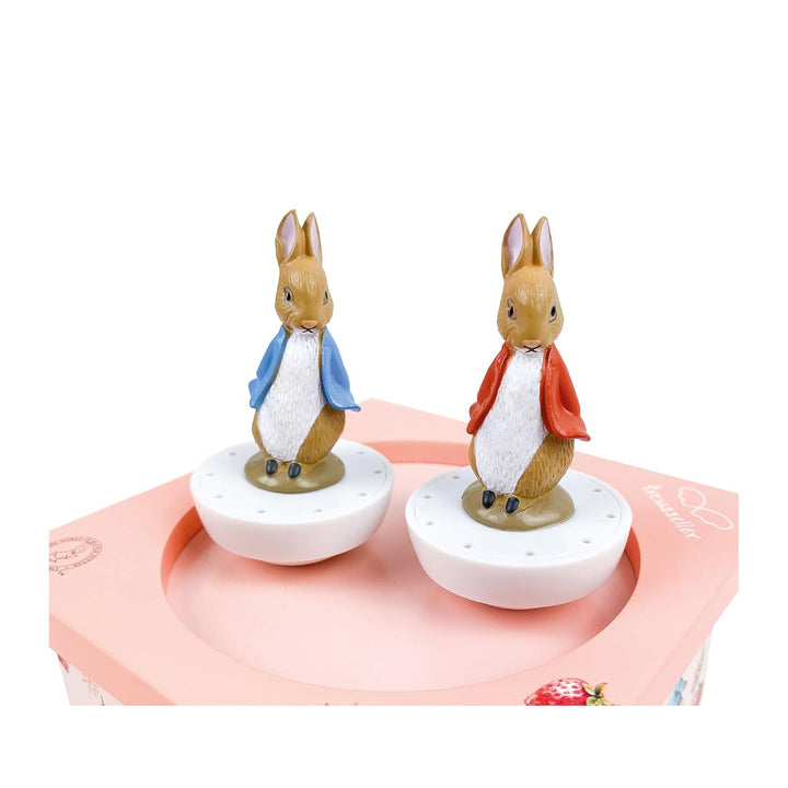 Trousselier 6260467 Spieluhr mit tanzenden Figuren für Kinder, Peter Hase, magnetisch, Musikbox, Mus