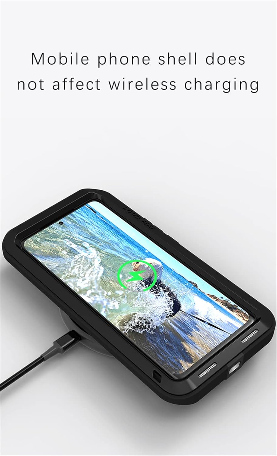 LOVE MEI Kompatibel mit Samsung Galaxy A54 5G Metall hülle, Powerful Hybrid Schutz stossfest wasserd