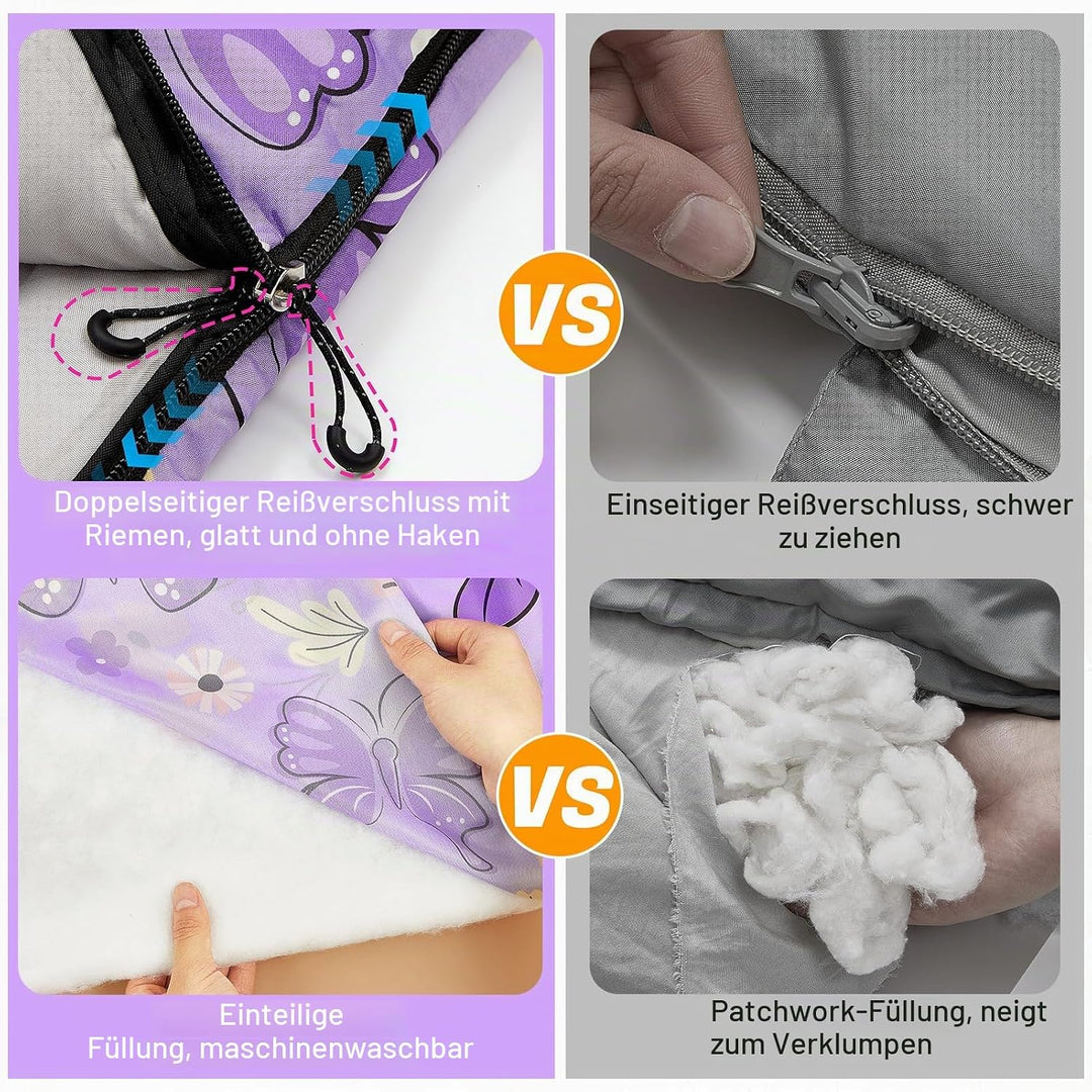 MHJY Shlafsack Camping für Jungen und Mädchen, Schlafsack Kinder ideal für Outdoor Camping Wandern B