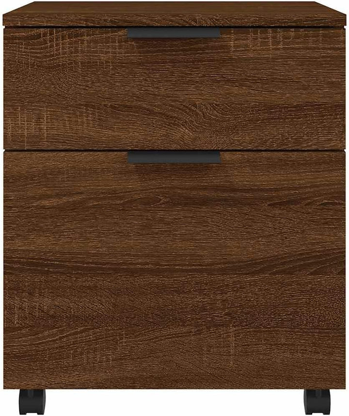 vidaXL Aktenschrank Mobil mit Rollen, Rollschrank Rollcontainer für Büro, Büroschrank mit viel Staur