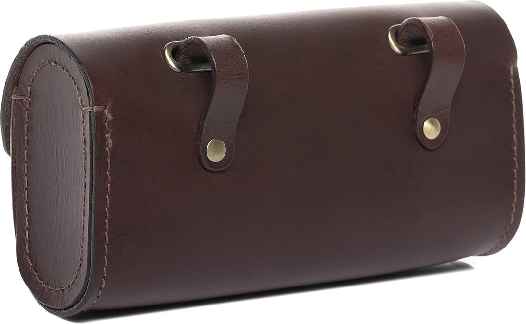 SID & VAIN Fahrradtasche echt Leder - Fahrrad-Rolle STEW - Satteltasche Ledertasche Herren und Damen