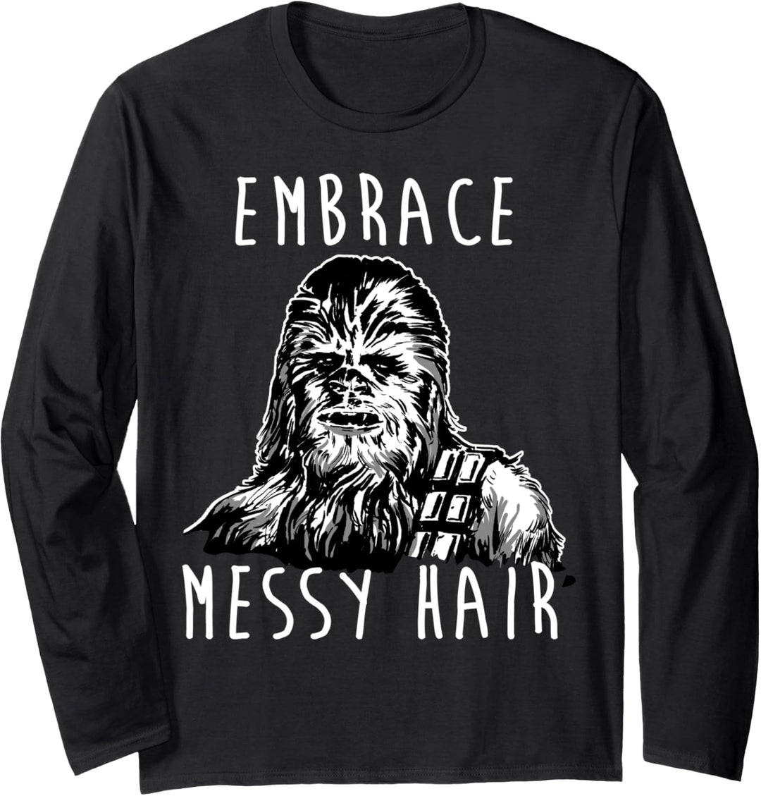 Star Wars Chewbacca Embrace Messy Hair Poster Langarmshirt
