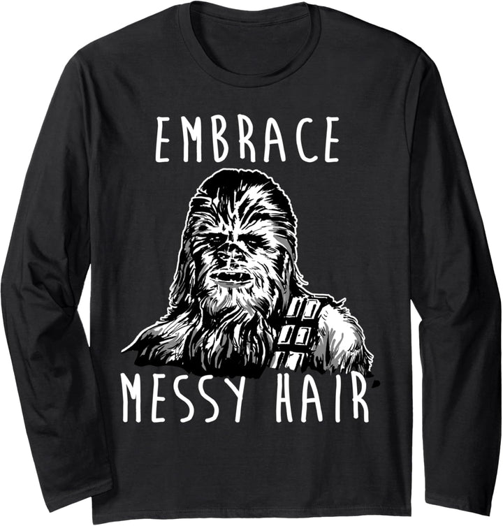 Star Wars Chewbacca Embrace Messy Hair Poster Langarmshirt