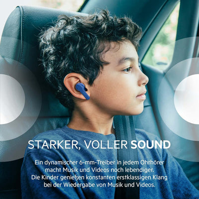 Belkin SOUNDFORM Nano, Bluetooth-Kopfhörer für Kinder, kabellos, 85-dB-Begrenzung zum Gehörschutz, O