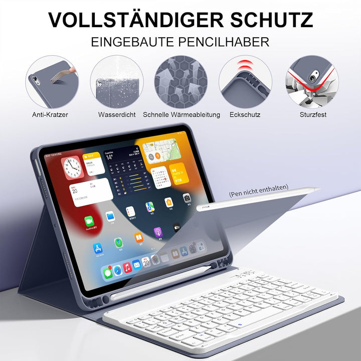 Tastatur Hülle für iPad Air 11 Zoll M3/M2 (2025/2024), iPad Air 5./4. Generation 2022/2020 10,9 Zoll