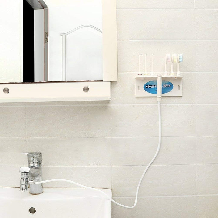 Dental Irrigator Angeschlossen an den Wasserhahn, ohne Batterien und Strom, Wasserpuls Zahnreiniger