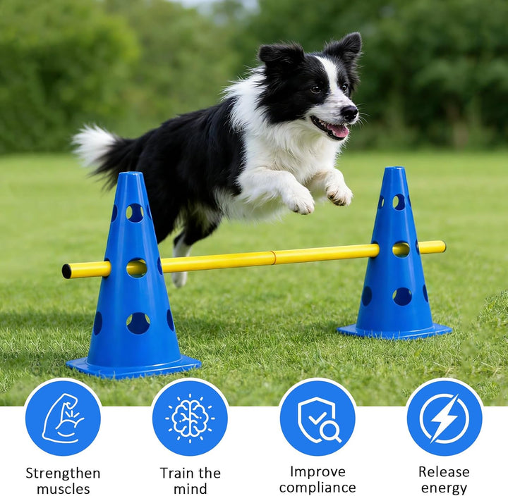 Agility Steckhürdenset Hunde Pferde, Multifunktionales Steckhürdenset Agility, 23cm Höhe Für Hunde P